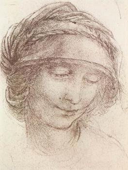 Leonardo Da Vinci : Head of a woman